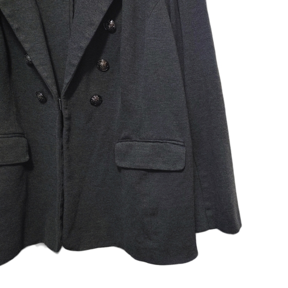 Lane Bryant The Bryant Blazer Charcoal Gray Jacket Women's Plus Size 28 - Picture 8 of 12